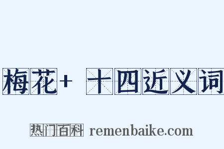 梅花+十四近义词是什么意思的图片